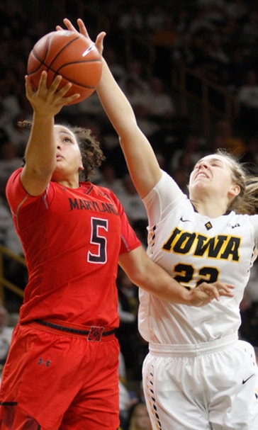 No. 3 Maryland women beat Iowa 98-82 (Jan 14, 2017)